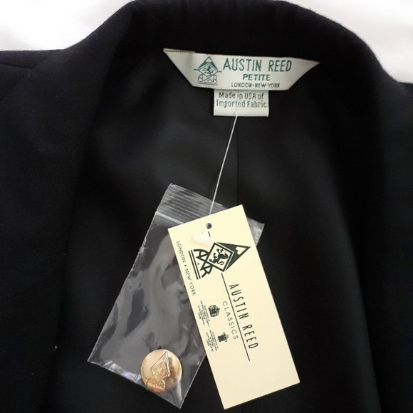 Austin Reed Black Wool Hanover Blazer 10P NWT New with Tags - Picture 9 of 14